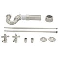 Westbrass LA-Style Pedestal Lavatory Kit - Cross Handles in Satin Nickel D1638L-07